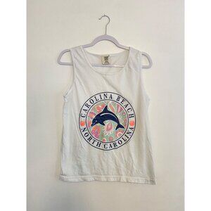 Comfort Colors Carolina Beach North Carolina Cotton Dolphin Tank Top Size S